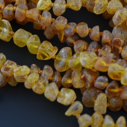 Unpolished amber necklace